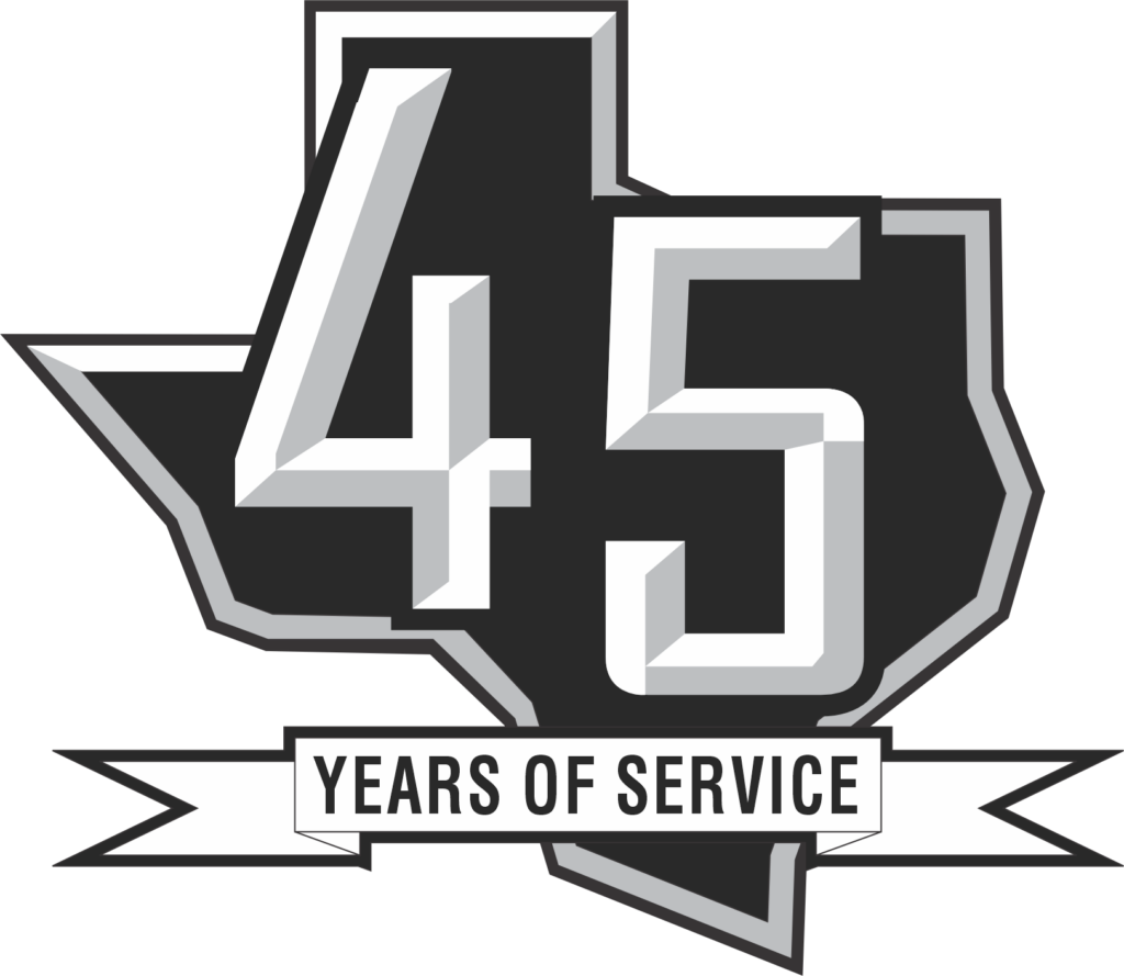 45 years of service logo